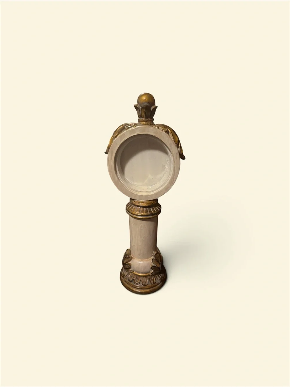Decorative Cream and Gold Table Accent Column - Home Dining